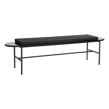 Läs mer om Hübsch Bänk med kudde 45x180 cm Metall-svart