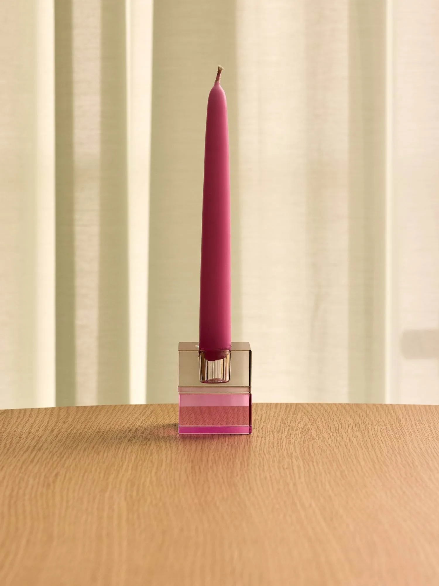 Block ljushållare 2 delar, Brown-green, gray-pink Hübsch Interior