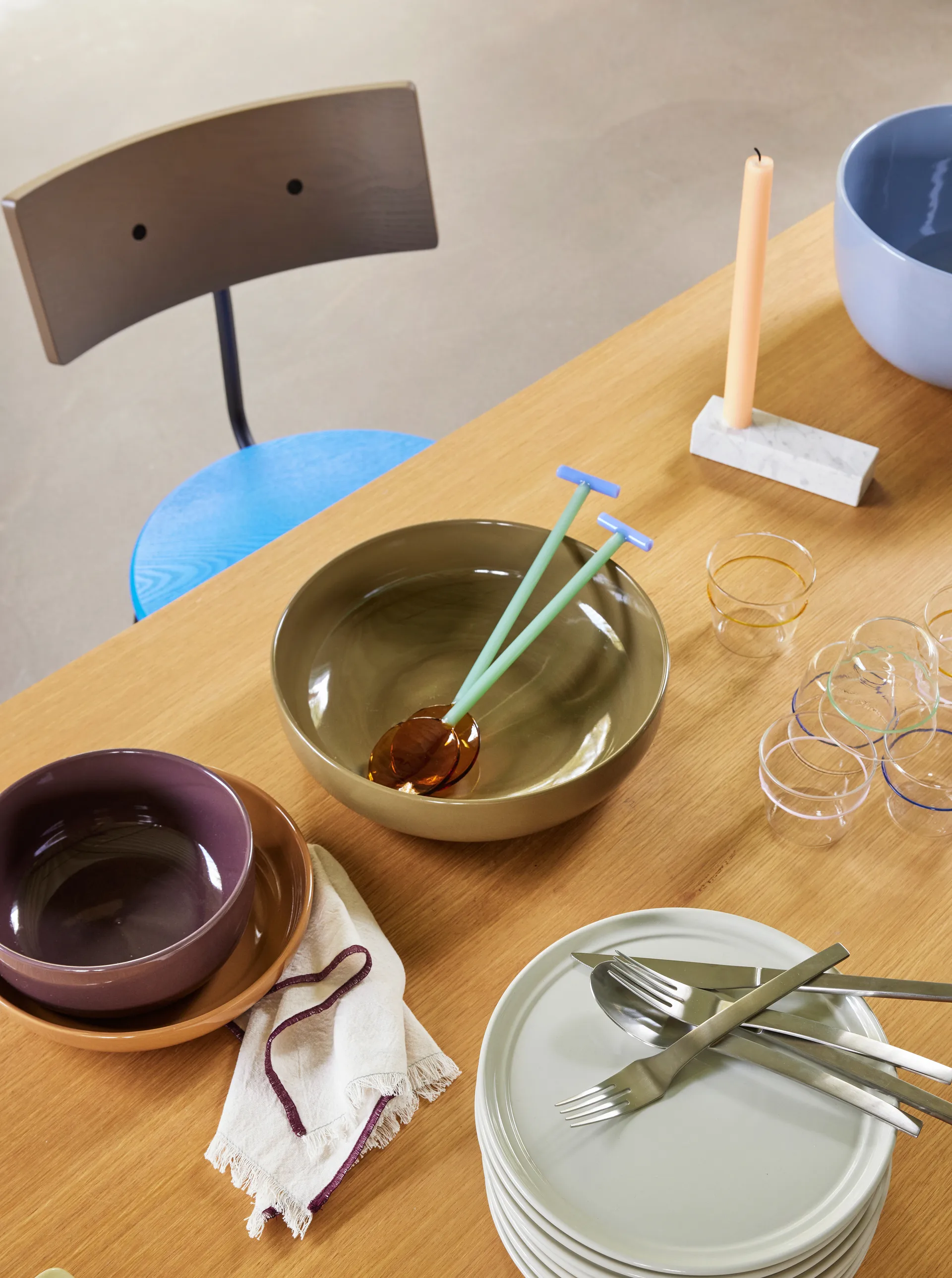 Brick ljusstake, White Hübsch Interior