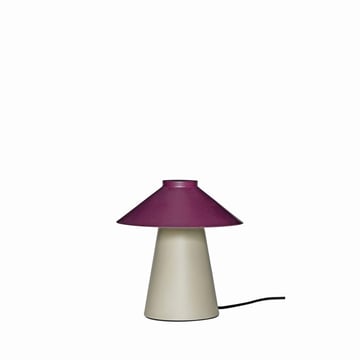 Läs mer om Hübsch Chipper bordslampa Ø25 cm Sand-burgundy