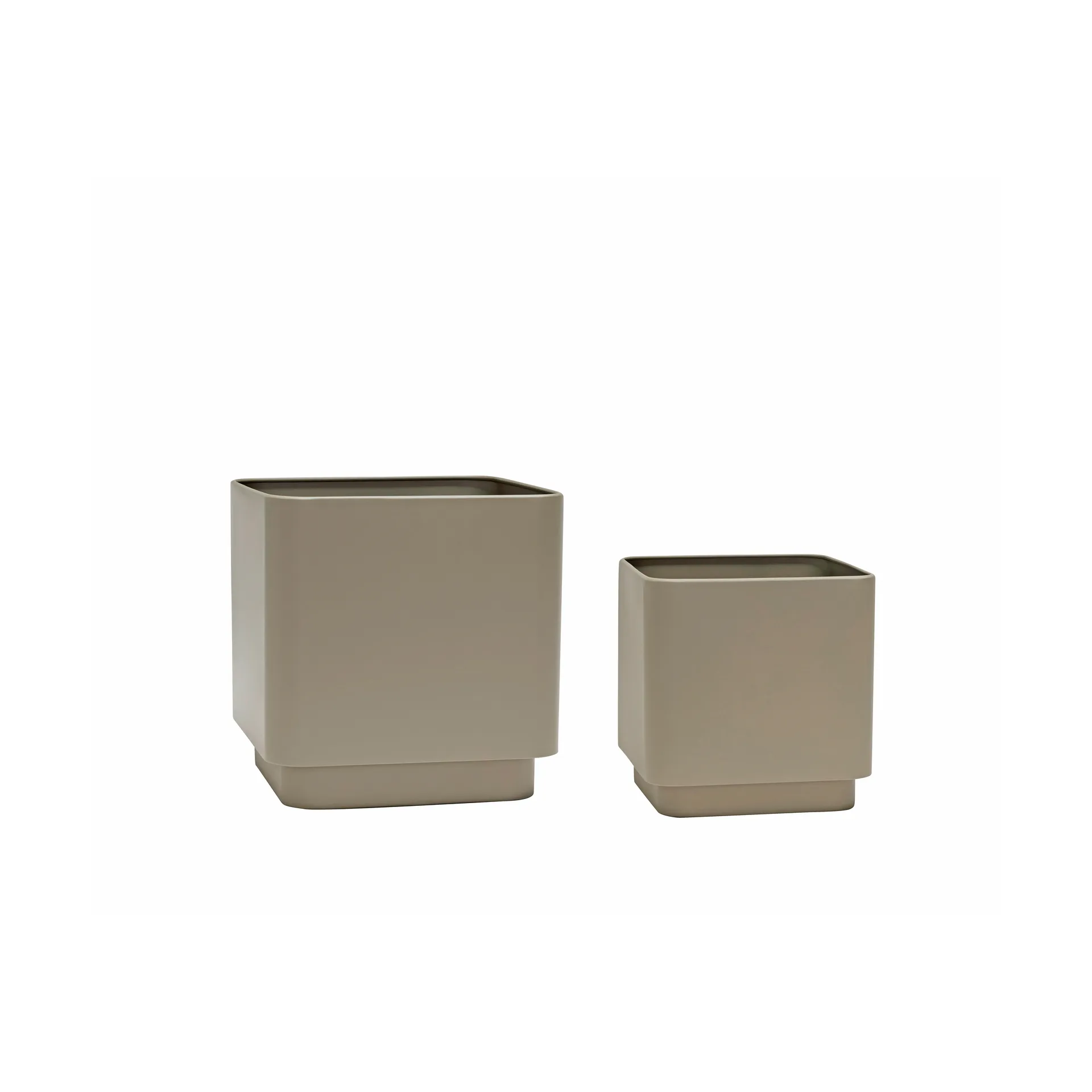 Cube kruka set 2 delar, Brown Hübsch Interior