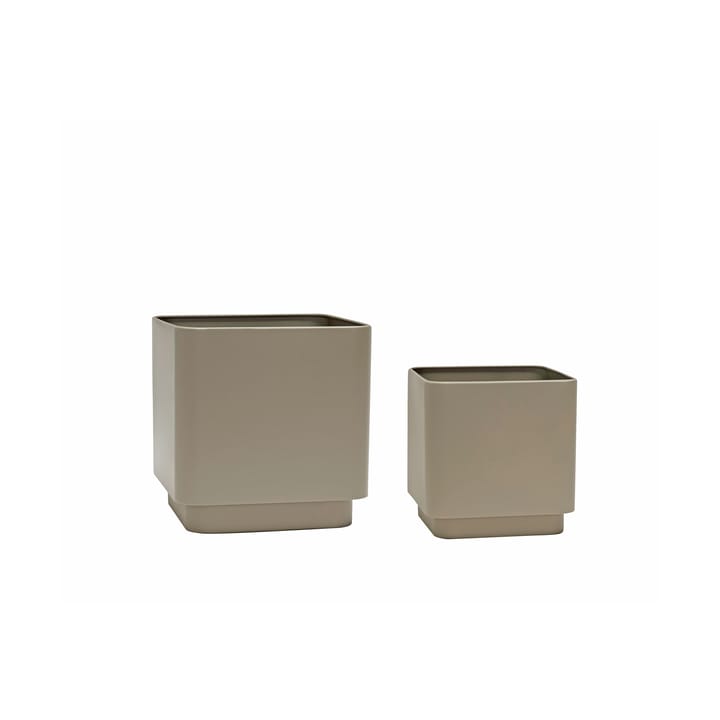 Cube kruka set 2 delar - Brown - Hübsch
