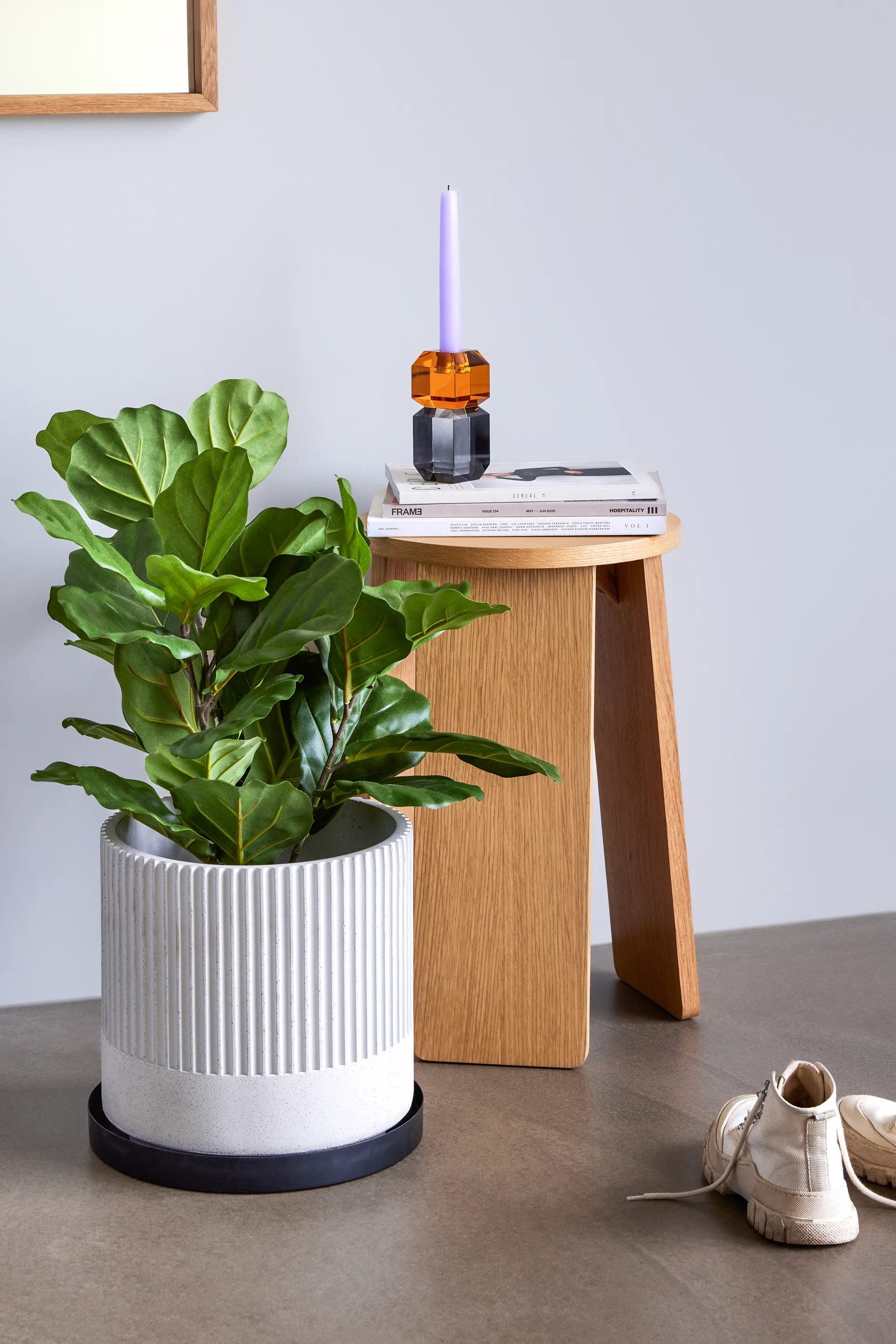 Gem ljusstake, Orange-grey Hübsch Interior