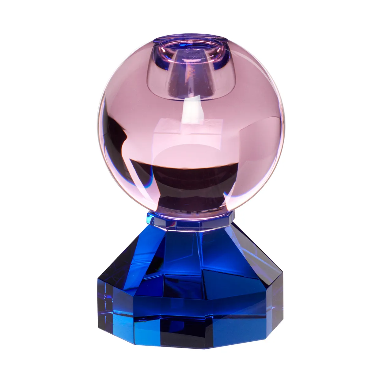 Hübsch Gem ljusstake Pink-blue