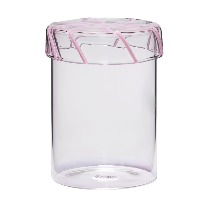 Heir förvaringsburk glas medium - Pink - Hübsch