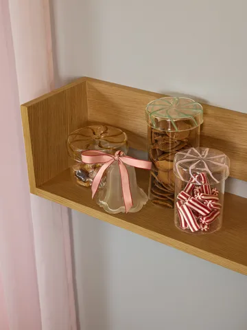 Heir förvaringsburk glas medium - Pink - Hübsch Interior