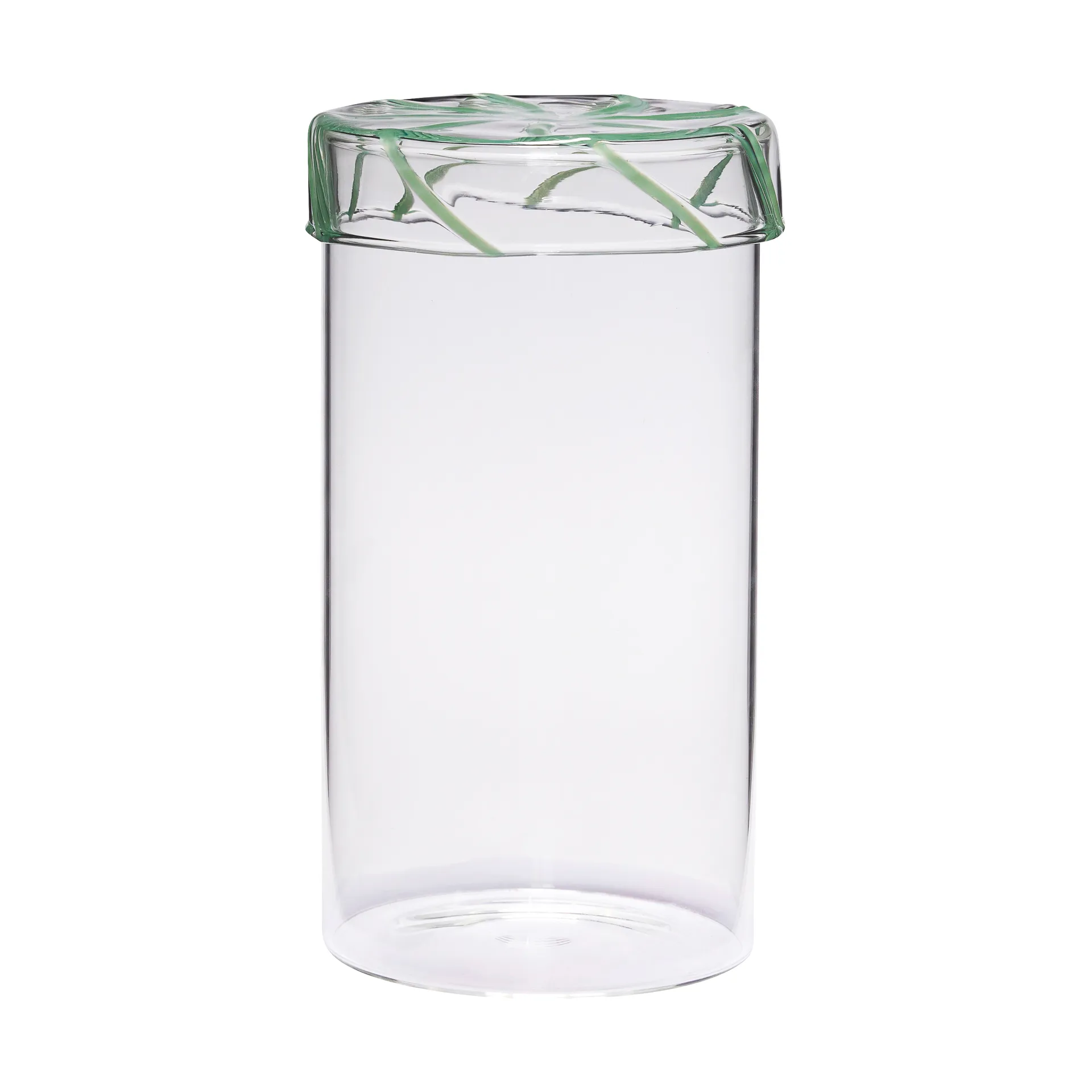 Heir förvaringsburk glas tall, Green Hübsch Interior