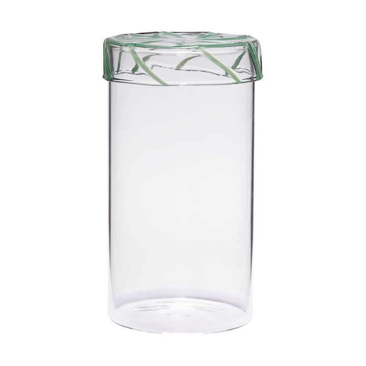 Heir förvaringsburk glas tall - Green - Hübsch