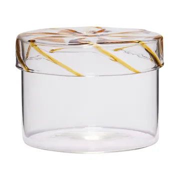 Heir förvaringsburk low - Yellow - Hübsch Interior