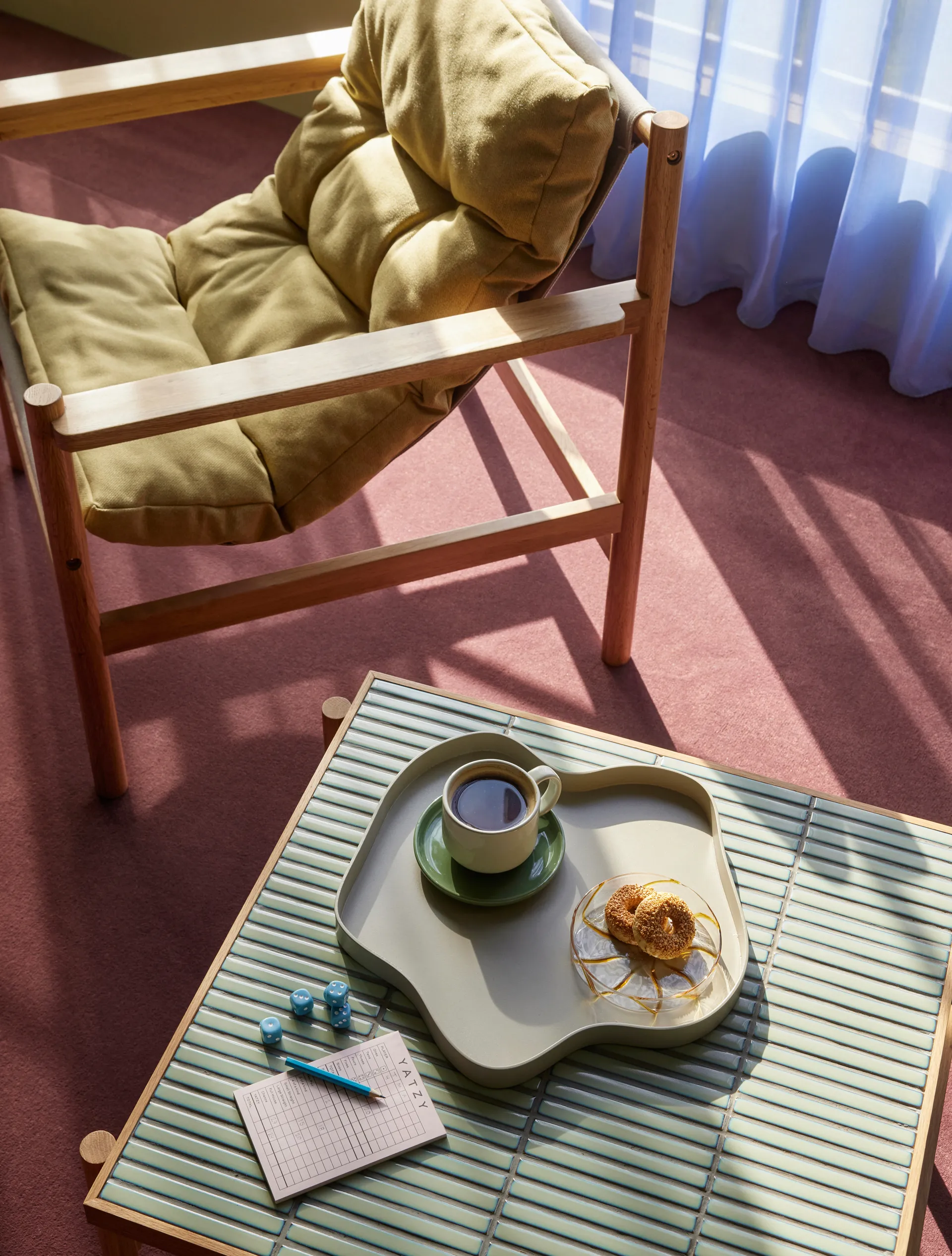 Heir förvaringsburk low, Yellow Hübsch Interior