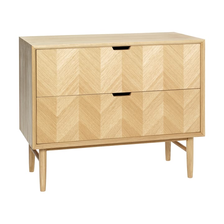 Herringbone byrå med lådor - Ek - Hübsch