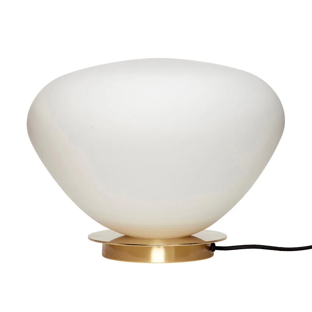 Hübsch bordslampa 39 cm, Vit-mässing Hübsch
