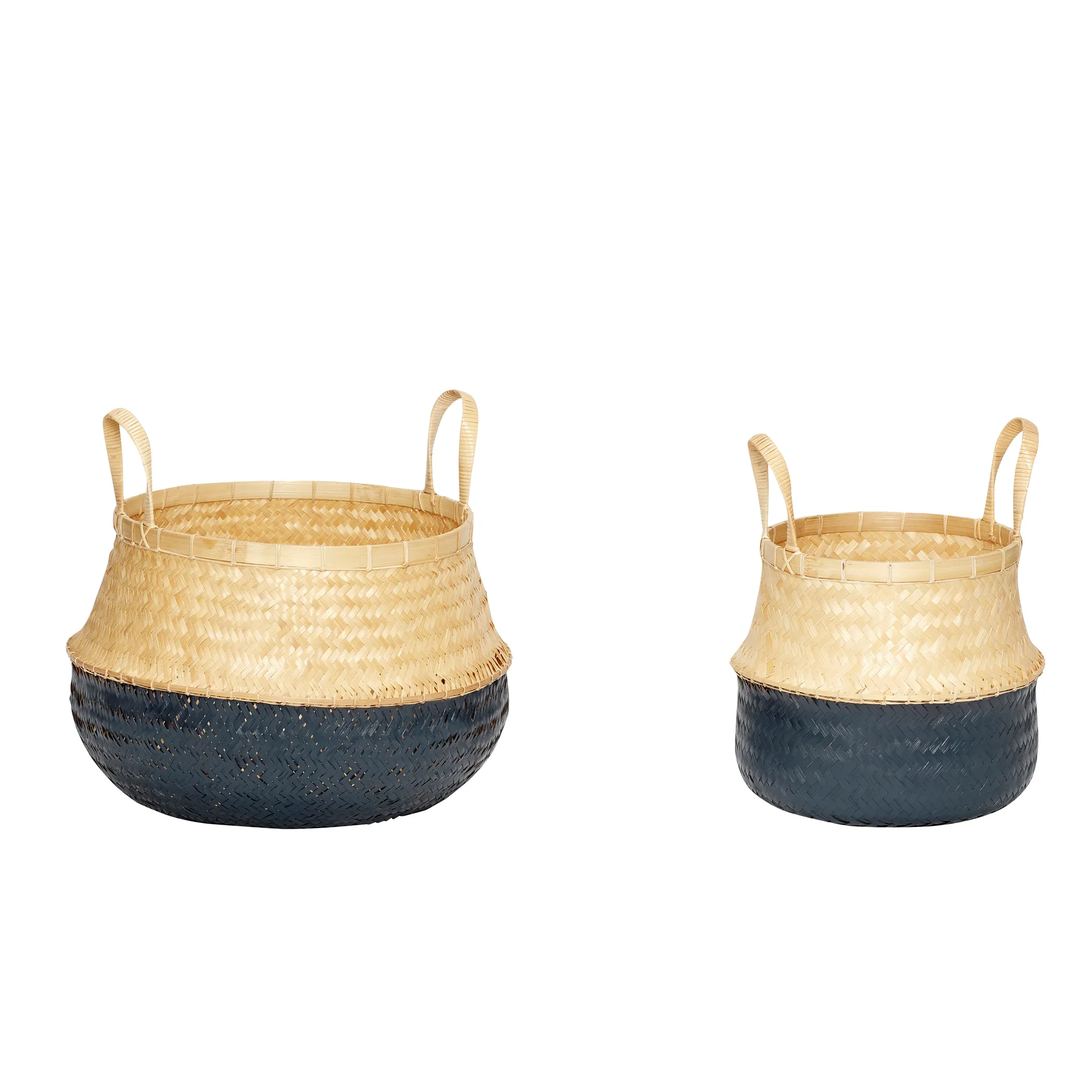 Hübsch korg 2-pack, Grå-natur Hübsch Interior