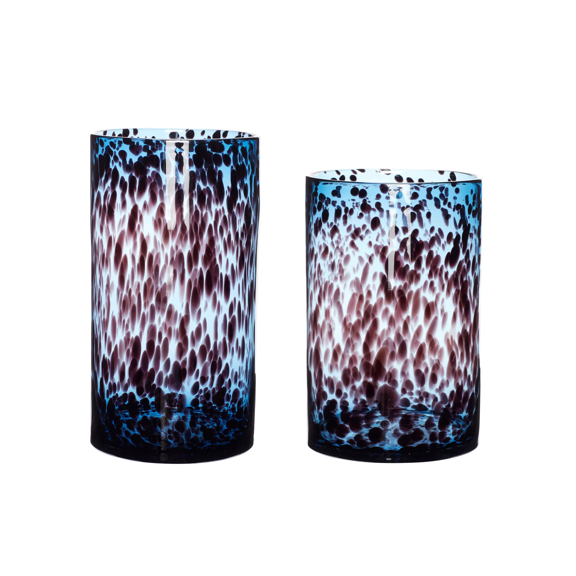 Hübsch vas 2-pack, Blå-bordeaux Hübsch Interior