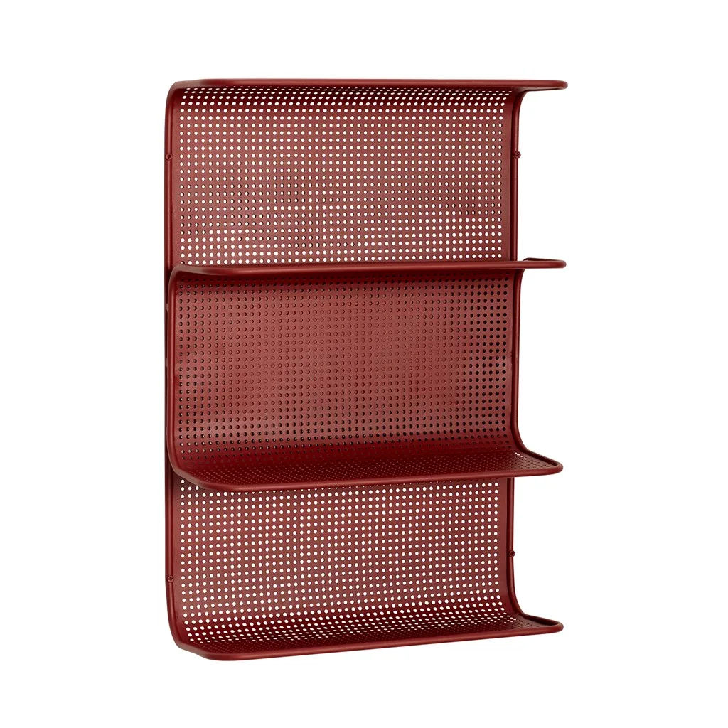 Hylla 61x41 cm, Metall-röd Hübsch Interior