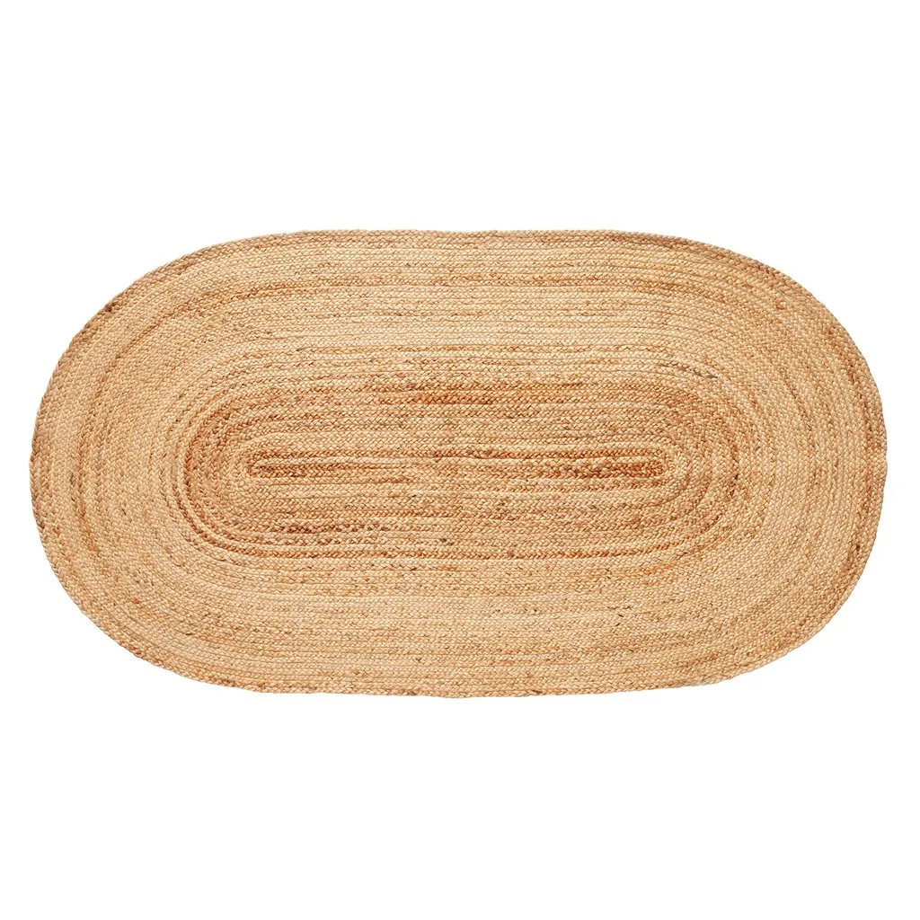 Hübsch Jutematta oval 100×200 cm Natur 100×200 cm