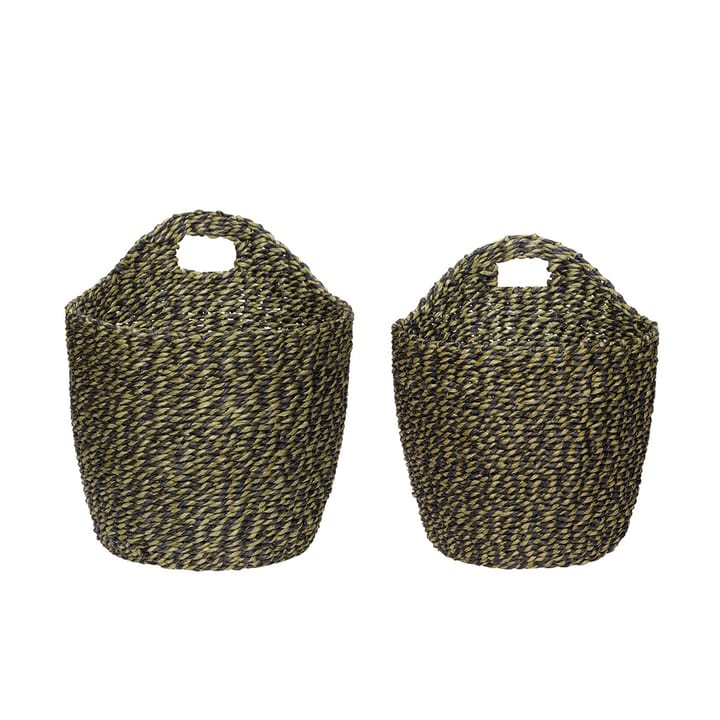 Korg Pappersrep 2-pack, Grön-svart Hübsch Interior