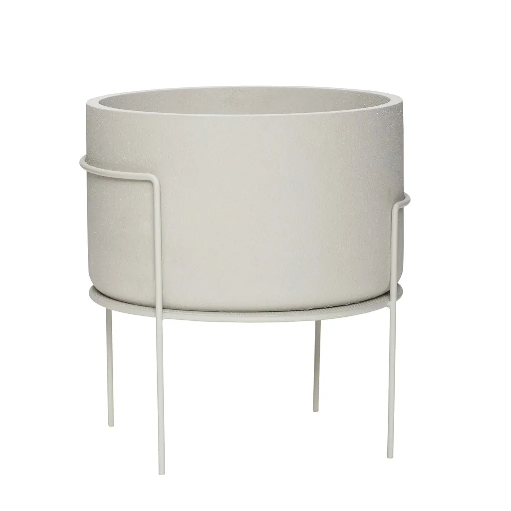 Kruka med ben Ø40 cm, Grå Hübsch Interior