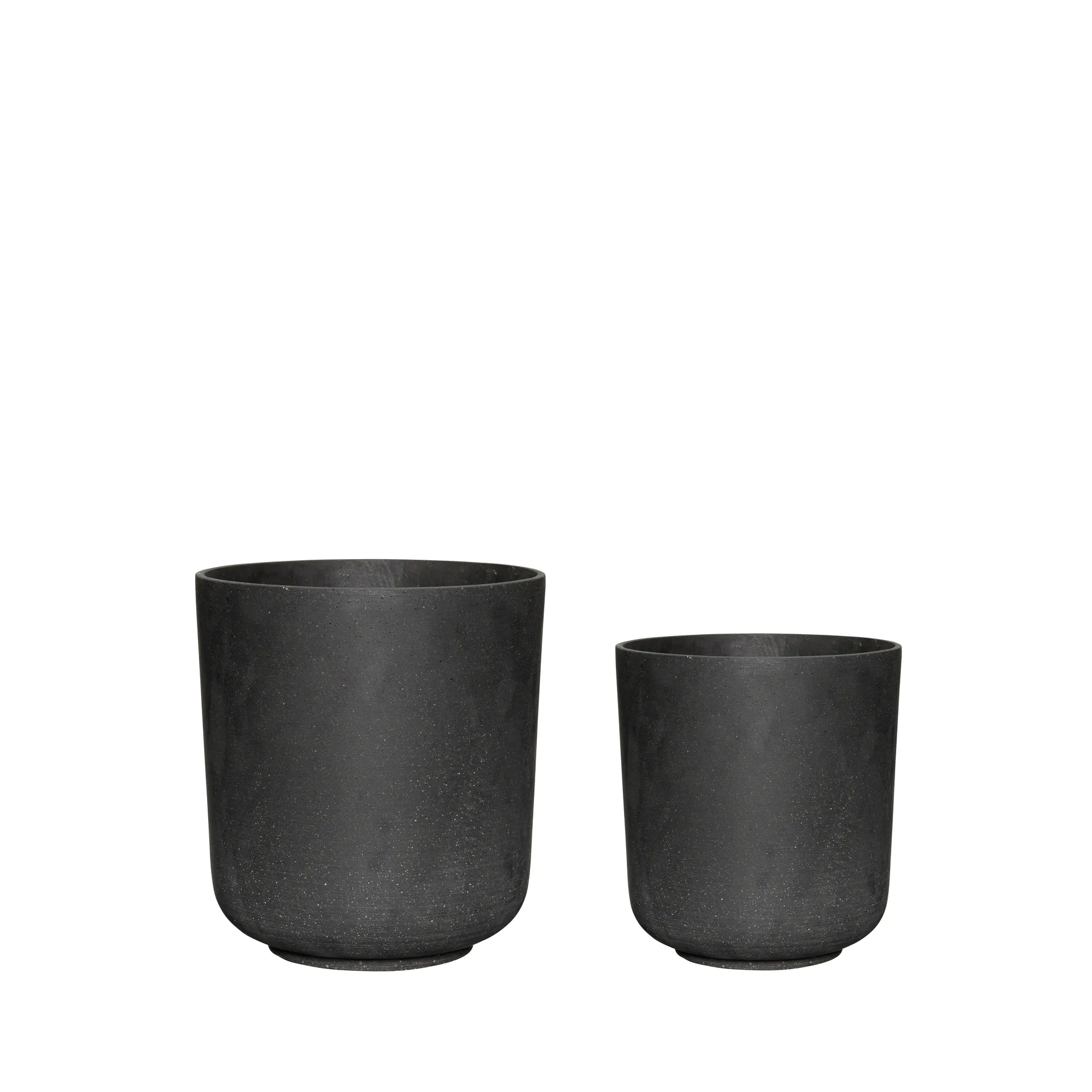 Krukor stengods 2-pack, Svart Hübsch Interior