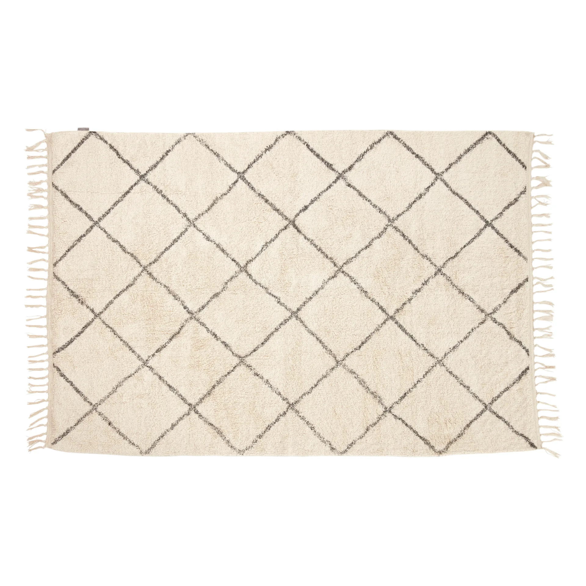 Matta 120x180 cm viskos beige, Vit-grå Hübsch Interior