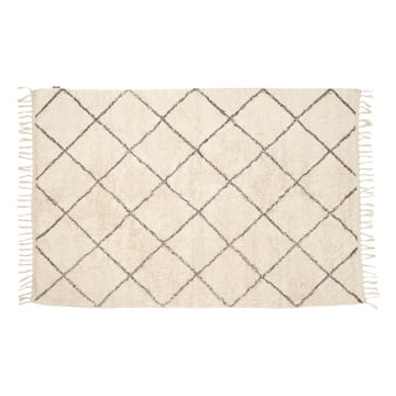 Läs mer om Hübsch Matta 120x180 cm viskos beige Vit-grå