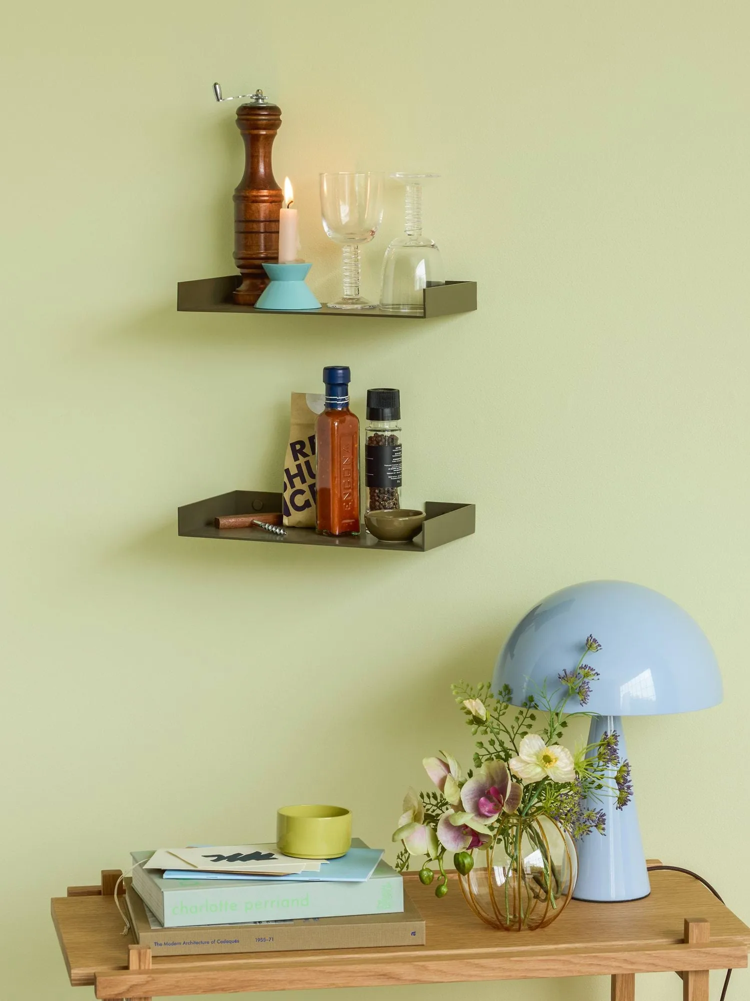 Mush bordslampa, Ice blue, mini 34 cm Hübsch Interior