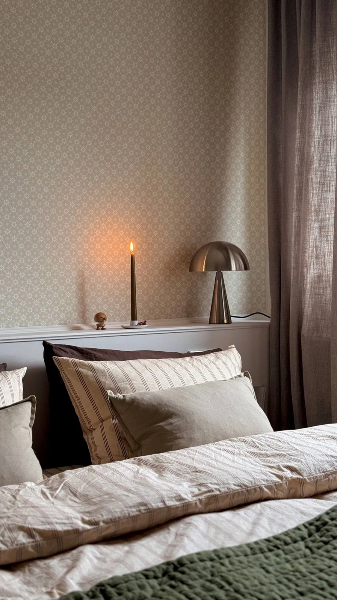 Mush bordslampa, Nickel, mini 34 cm Hübsch Interior