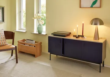 Mush bordslampa - Nickel, tall 50 cm - Hübsch Interior