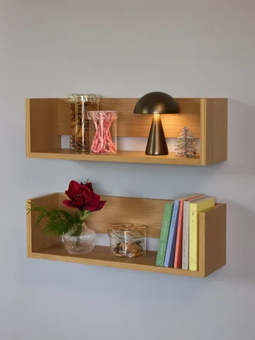 Mush portabel bordslampa - Burnished brass, 20 cm - Hübsch Interior