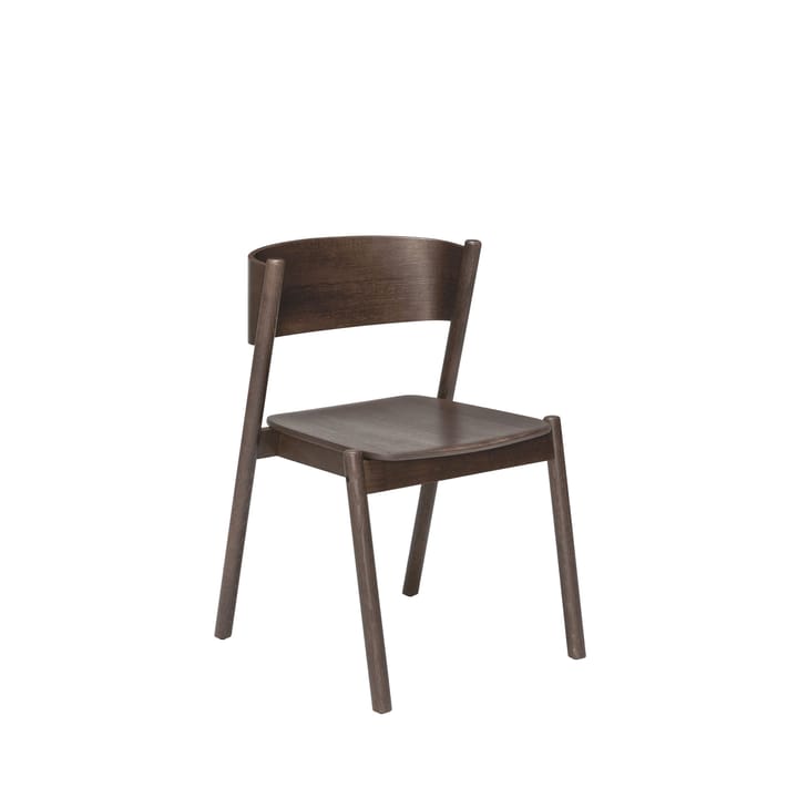 Oblique stol, Mörkbrun Hübsch