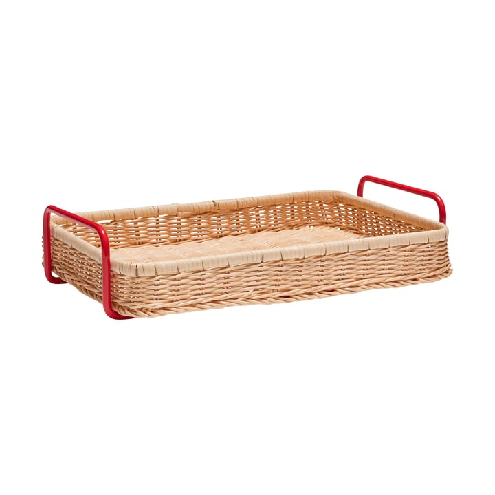 Splint serveringsbricka - Red-natural - Hübsch