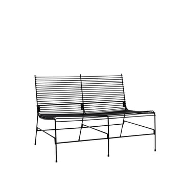 Läs mer om Hübsch String bänk utomhus 121x88 cm Svart