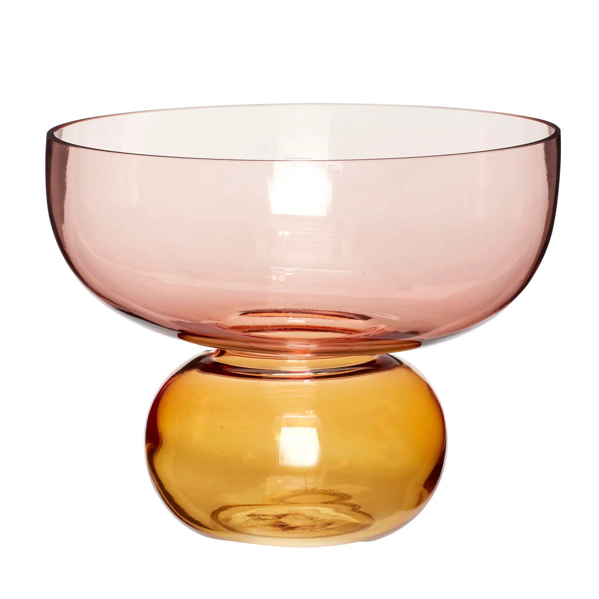 Vas Ø25 cm, Rosa-bärnsten Hübsch Interior