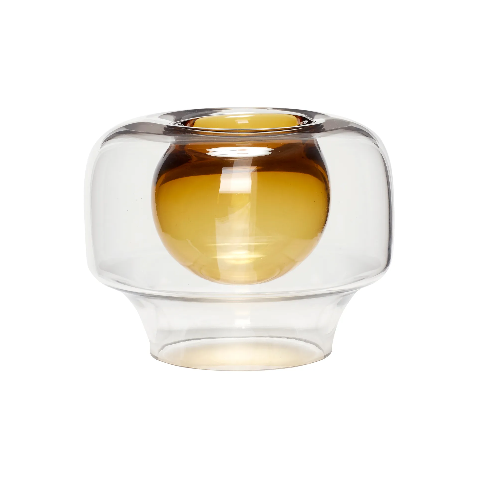 Vas Clear Ø20 cm, Gul Hübsch Interior