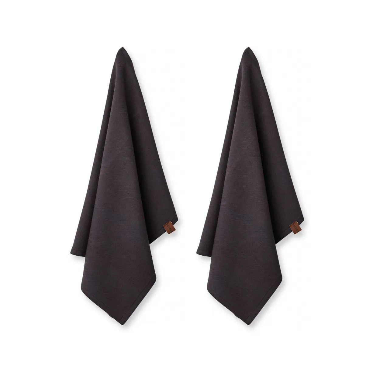 Produktfoto för Humdakin - Organic Tea Towel - 2 Pack - Kökshandduk - 020 Coal - W45 x L70 cm