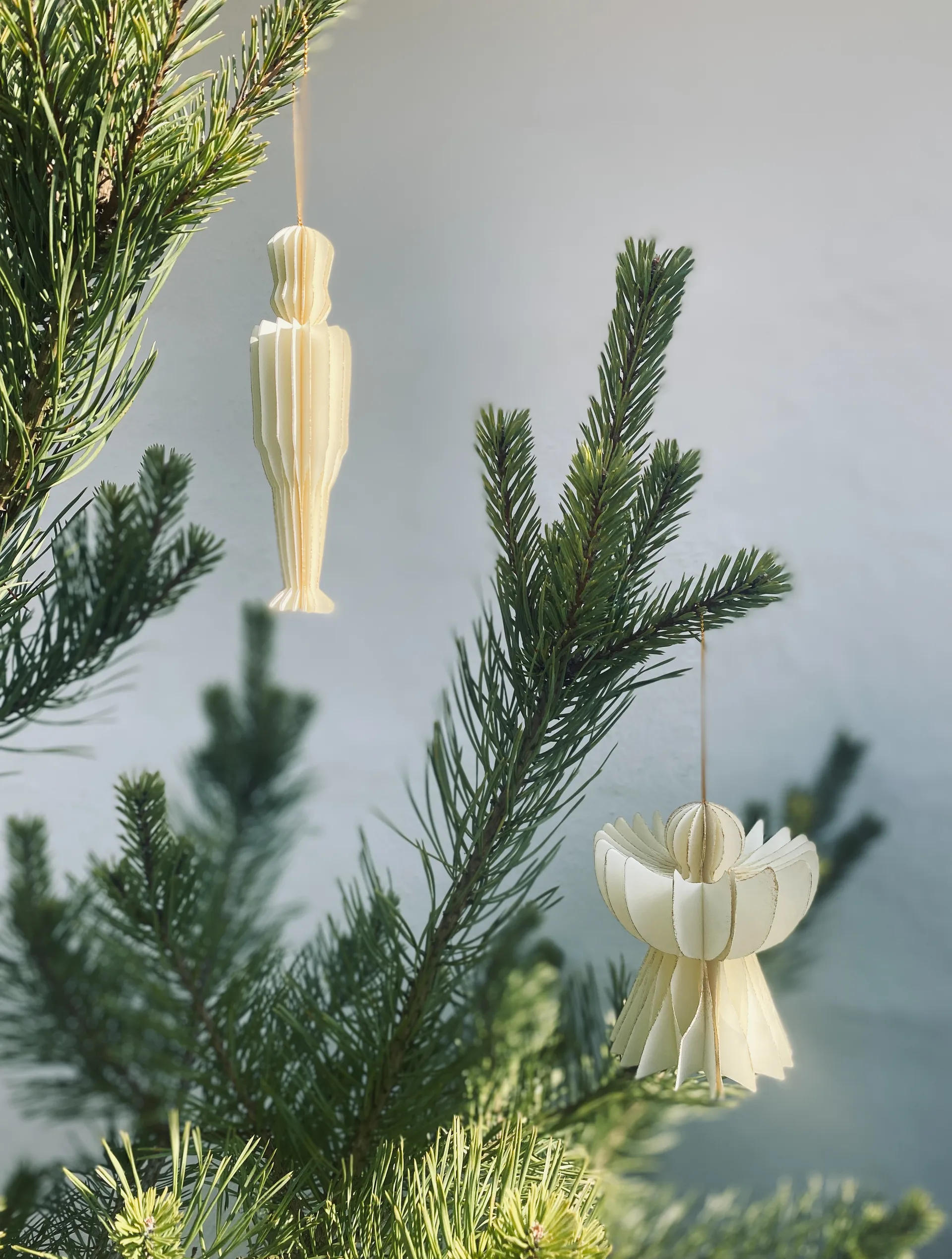 Humdakin julhänge 3-pack, Off white/gold Humdakin