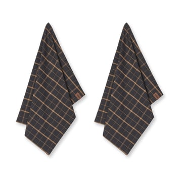 Humdakin Humdakin Recycled kökshandduk 45×70 cm 2-pack Brown plaid