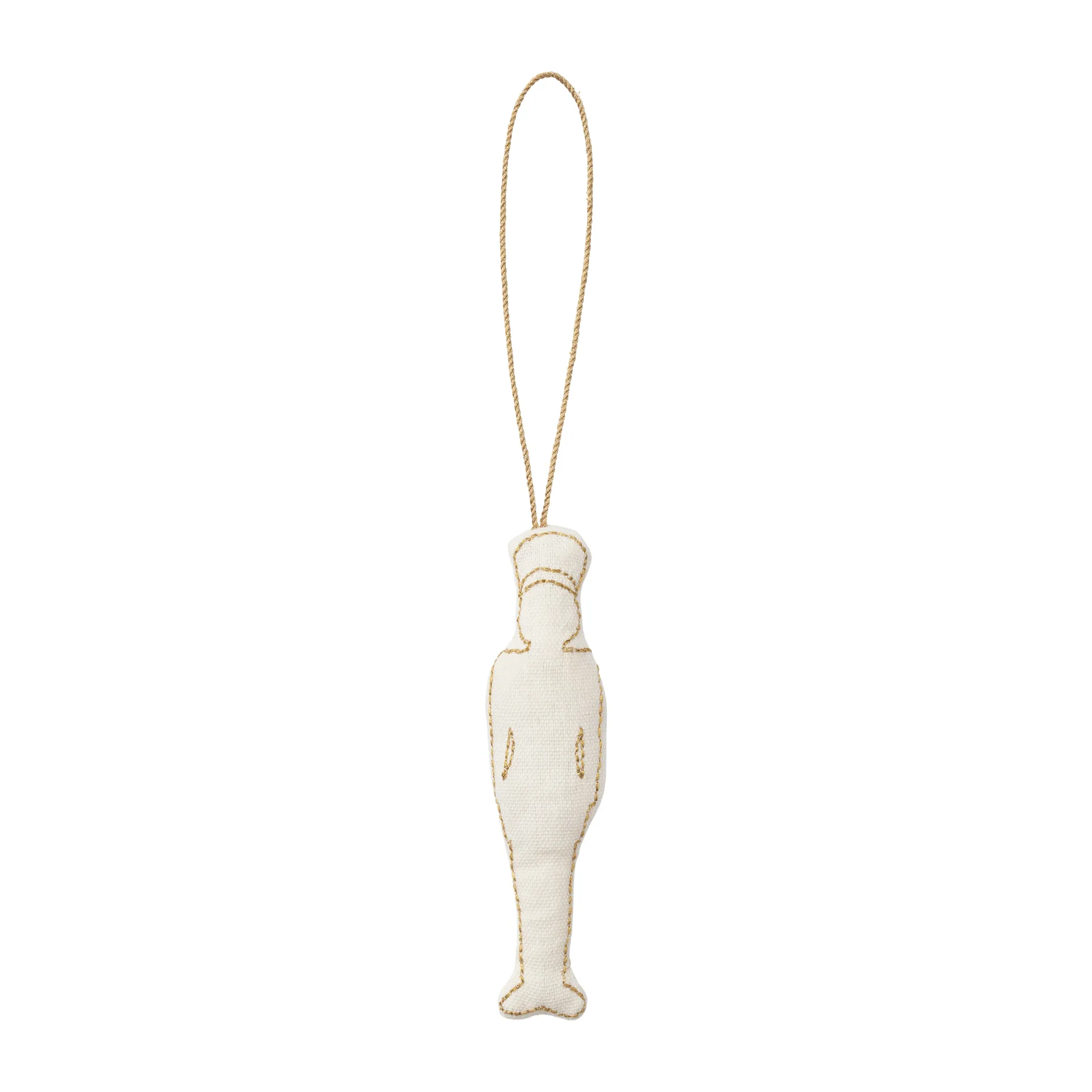 Humdakin Tin Soldier julhänge bomull, Off white/gold Humdakin