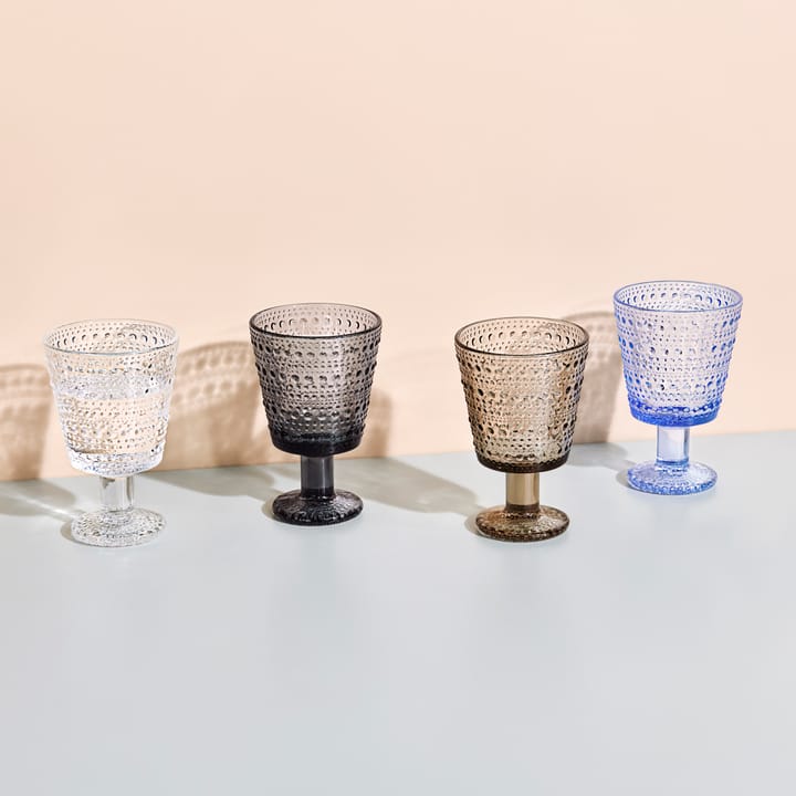 Kastehelmi dricksglas på fot 26 cl 2-pack, Aqua Iittala