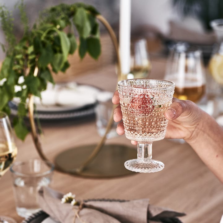 Kastehelmi dricksglas på fot 26 cl 2-pack, Klar Iittala