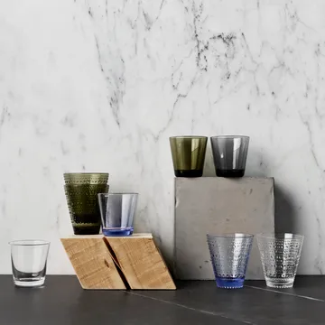 Kastehelmi glas 30 cl 2-pack - mossgrön - Iittala