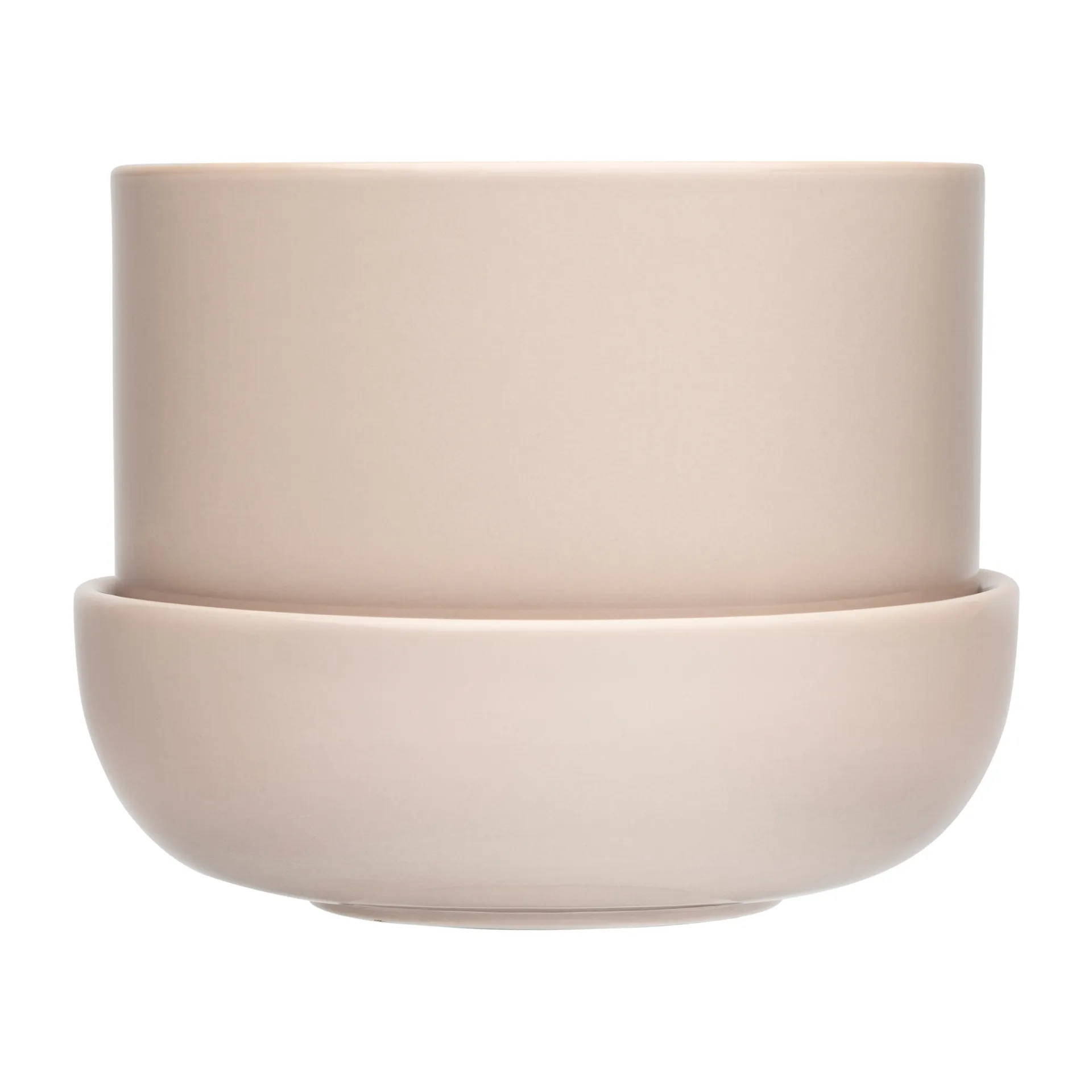 Nappula kruka med fat Ø17 cm h13 cm, Beige Iittala