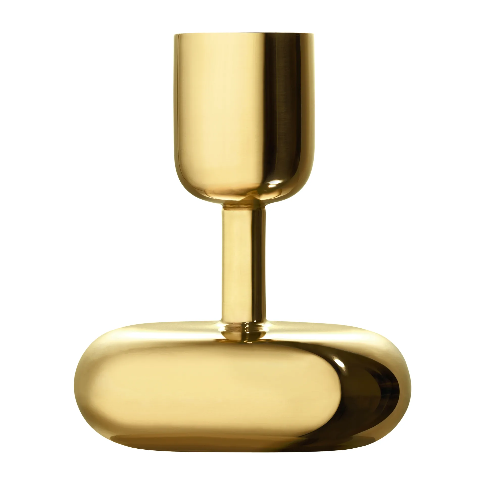 Nappula ljusstake gåvoset 2 delar, Mässing Iittala