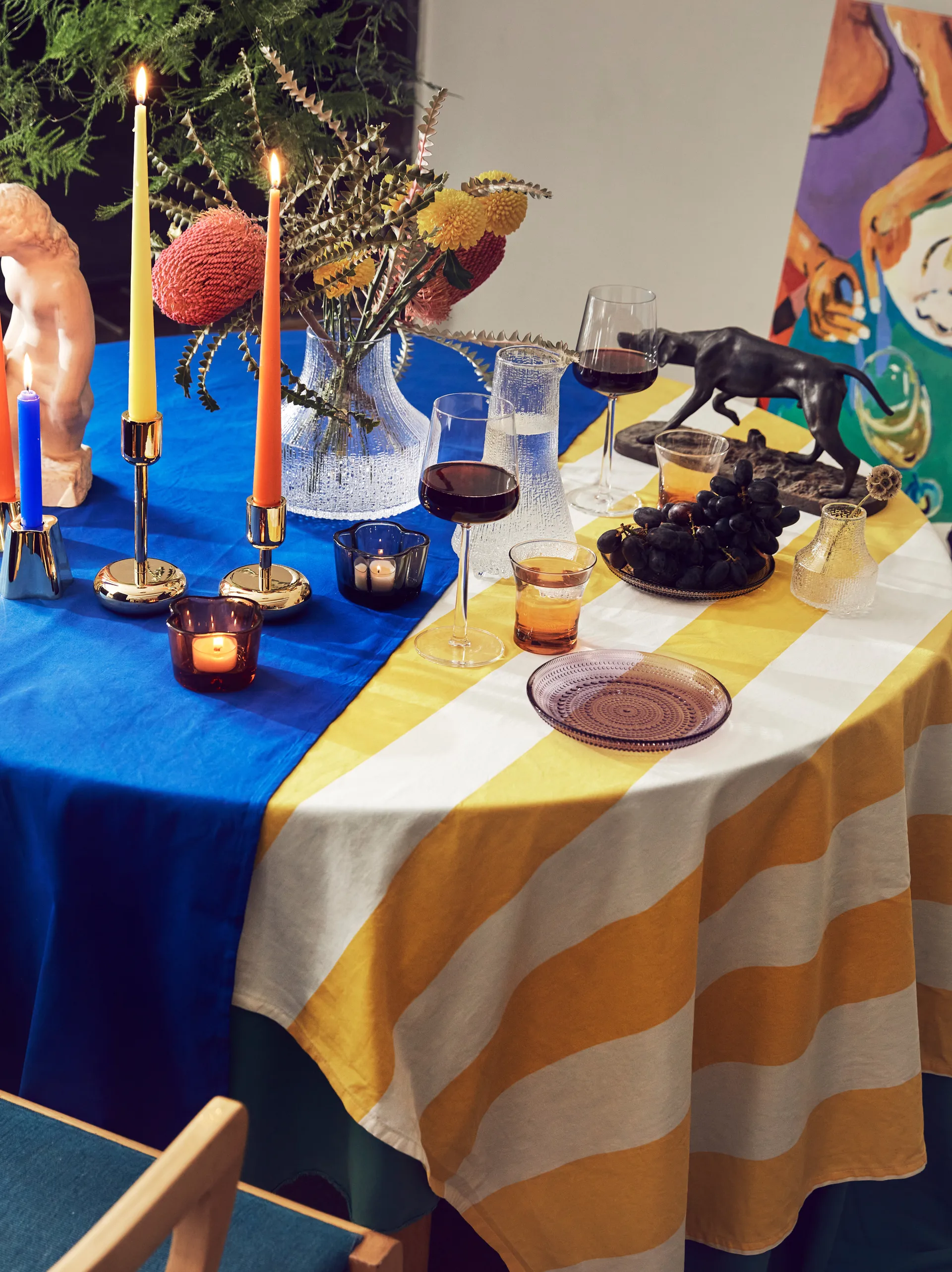 Nappula ljusstake mässing, liten 107 mm Iittala