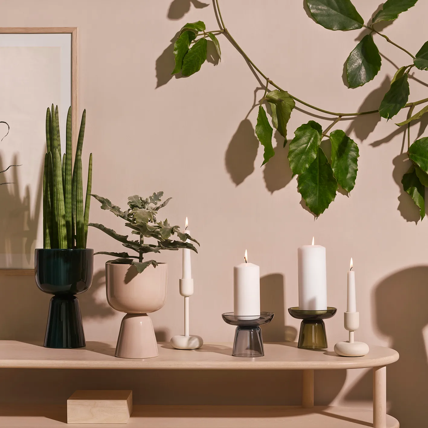 Nappula ljusstake puder, Liten 107 mm Iittala