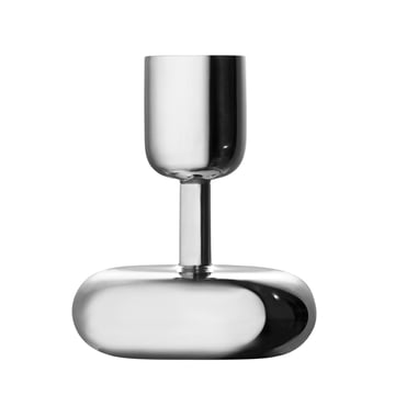 Läs mer om Iittala Nappula ljusstake stål liten 107 mm