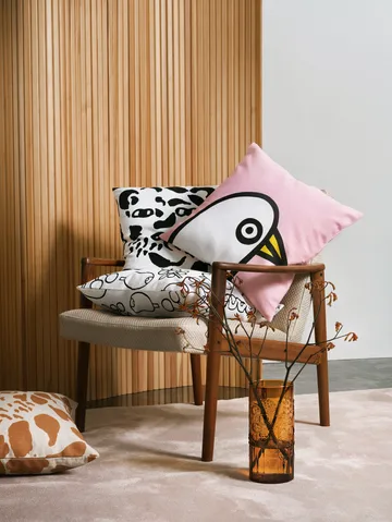 Oiva Toikka Birdie kuddfodral 47x47 cm - Rosa - Iittala