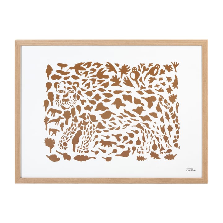 Oiva Toikka Cheetah poster brun, 50x70 cm Iittala