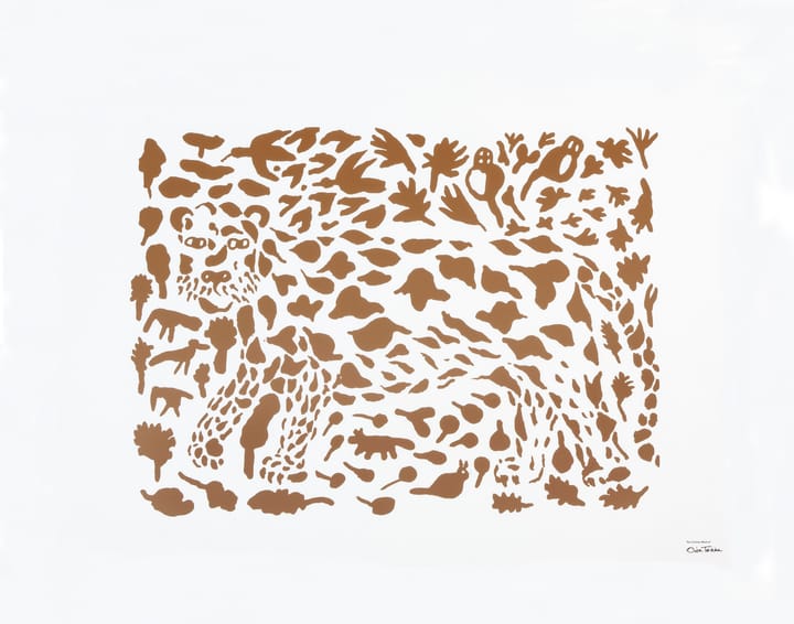 Oiva Toikka Cheetah poster brun, 50x70 cm Iittala