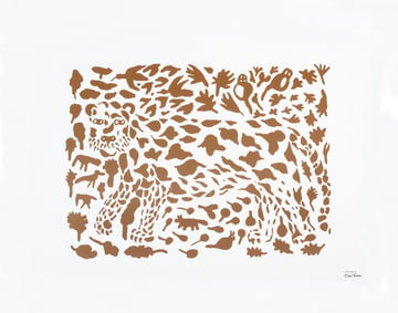Iittala Oiva Toikka Cheetah poster brun 50×70 cm